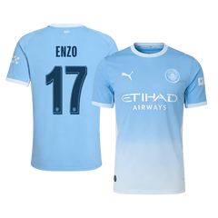 Męska koszulka Manchesteru City domowa ENZO #17 wersja zawodnicza 2026/27 - UCL