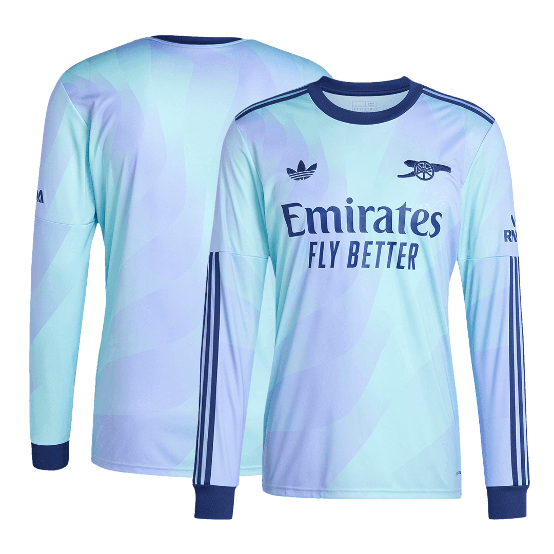 Męska trzecia wyjazdowa koszulka piłkarska Arsenal z długim rękawem 24/25 - Topowe Koszulki Pilkarskie Sklep Internetowy