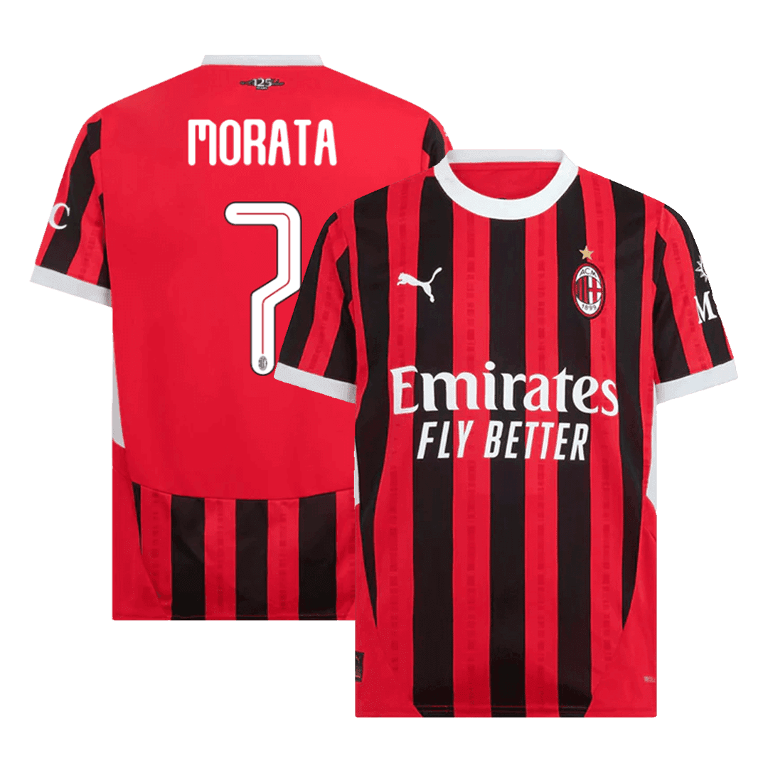 MORATA #7 Męska koszulka domowa AC Milan 2024/25 - UCL - Topowe Koszulki Pilkarskie Sklep Internetowy