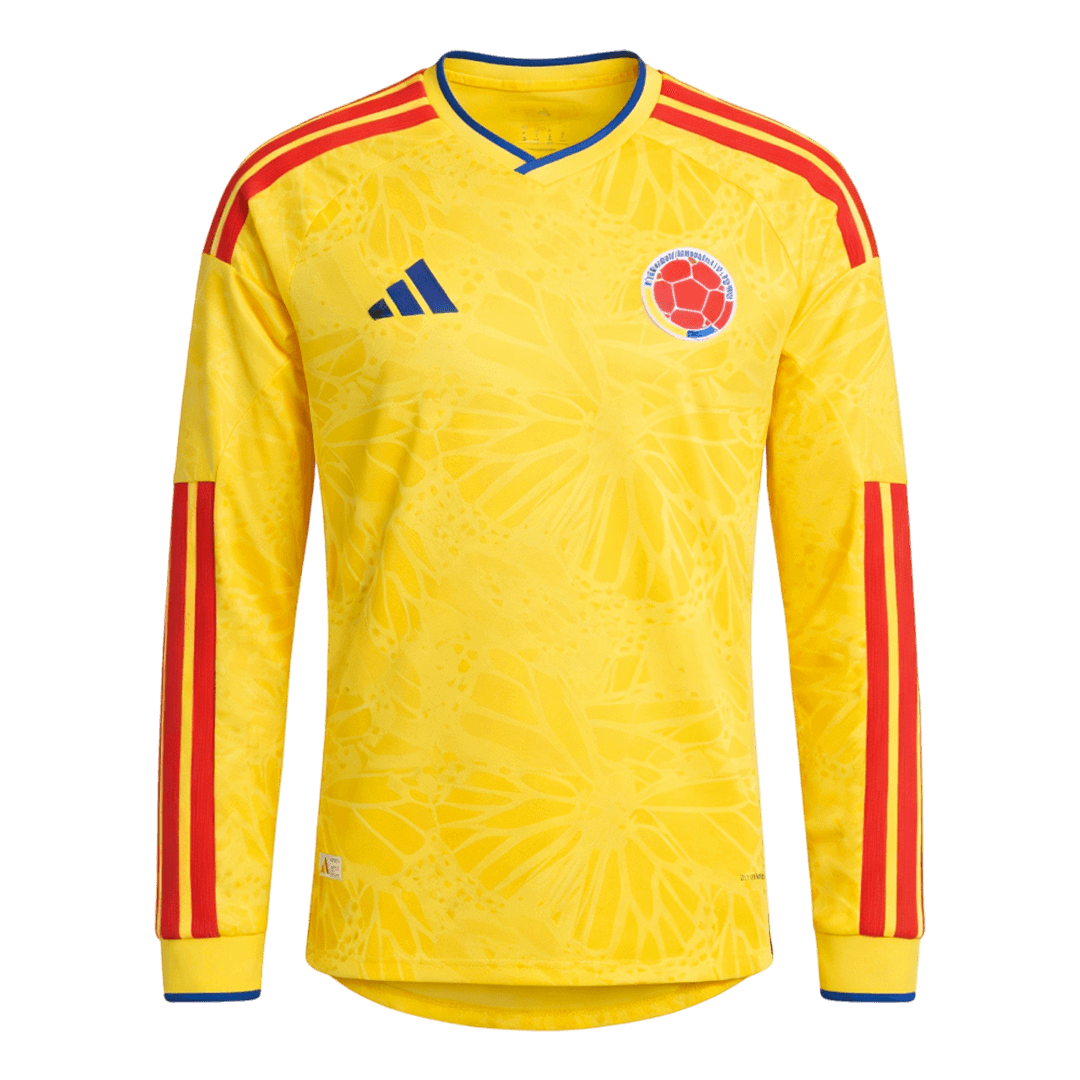 Męska Koszulka Domowa Colombia 2026 z Długim Rękawem - World Cup