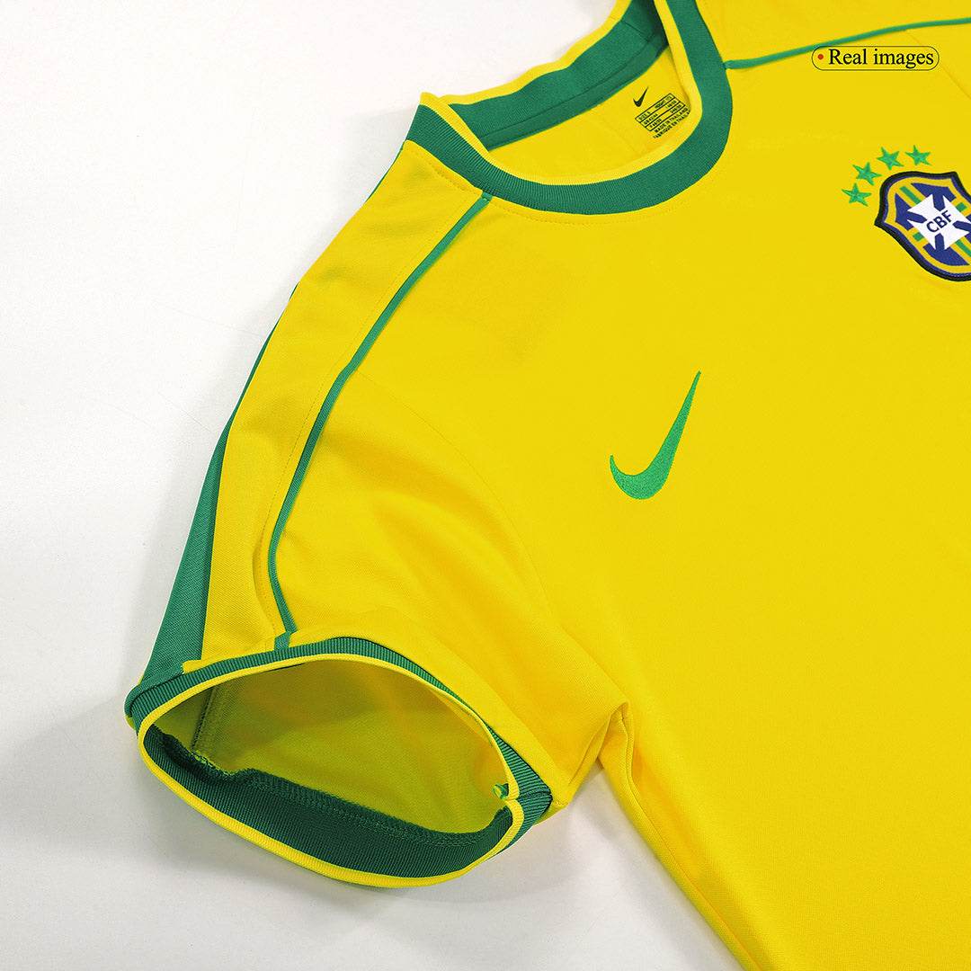 Męska Koszulka Retro Domowa Brazylia CAFU #2 1998 - World Cup - Topowe Koszulki Pilkarskie Sklep Internetowy