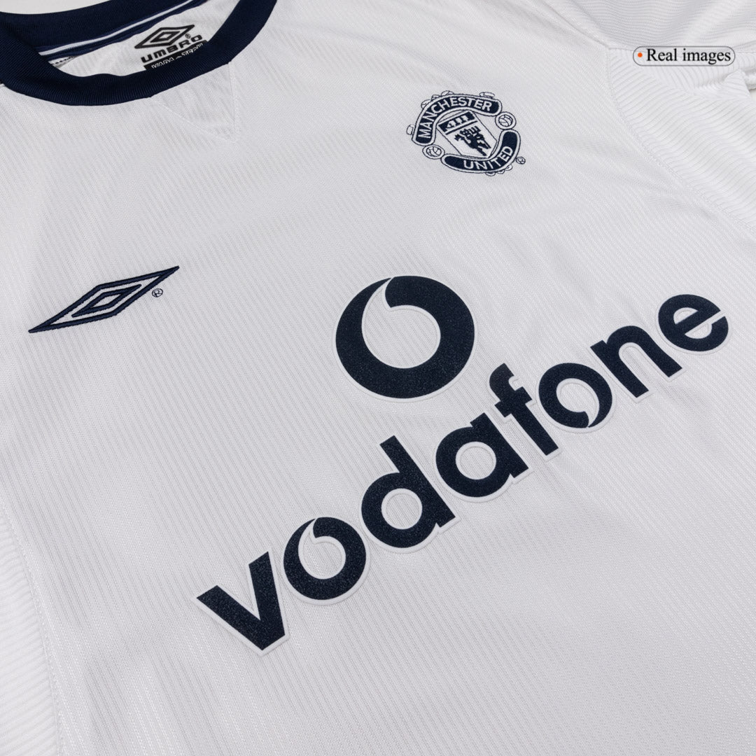 Męska Koszulka Retro Wyjazdowa Manchester United BECKHAM #7 2000/01