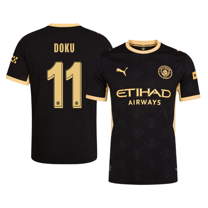Męska koszulka Manchesteru City wyjazdowa DOKU #11 wersja zawodnicza 2026/27 - UCL