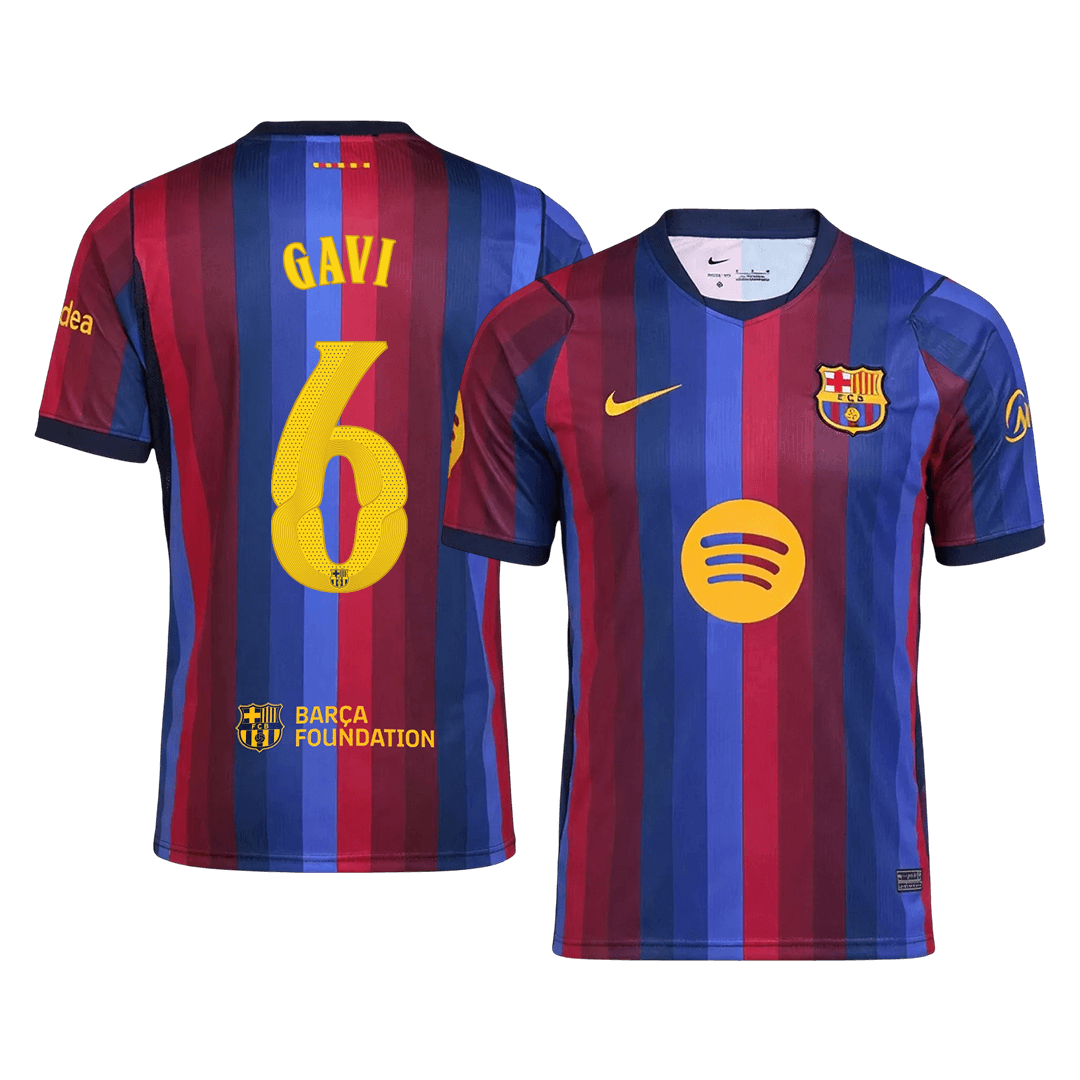 Męska domowa koszulka FC Barcelony 2026/27 – GAVI #6 (UCL) [Premium]
