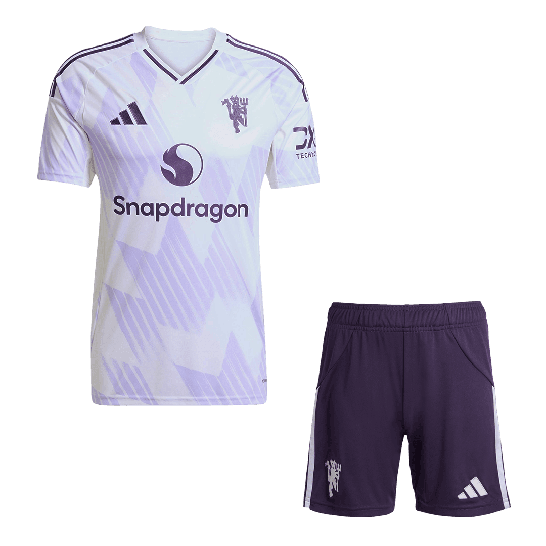 Męski Zestaw Wyjazdowy Manchester United (Koszulka+Spodenki) 2025/26 - Topowe Koszulki Pilkarskie Sklep Internetowy