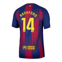 Męska Koszulka Domowa Barcelona RASHFORD #14 Wersja Piłkarska 2025/26 - Slim Fit - Topowe Koszulki Pilkarskie Sklep Internetowy