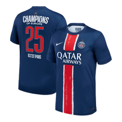 Męska Koszulka Domowa PSG CHAMPIONS #25 2024/25 - CHAMPIONS OF EUROPE - Topowe Koszulki Pilkarskie Sklep Internetowy