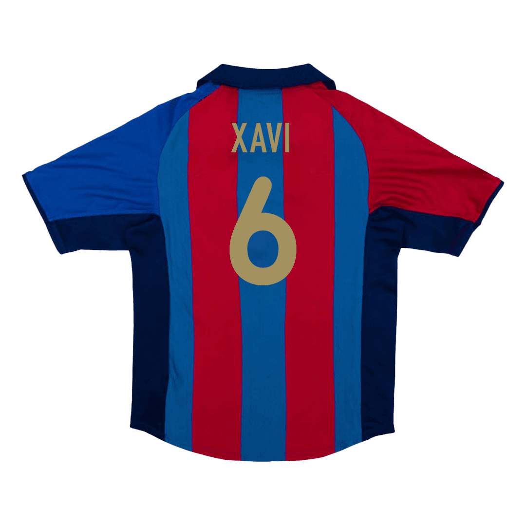Koszulka Retro Domowa Barcelona XAVI #6 2001/02 - Topowe Koszulki Pilkarskie Sklep Internetowy