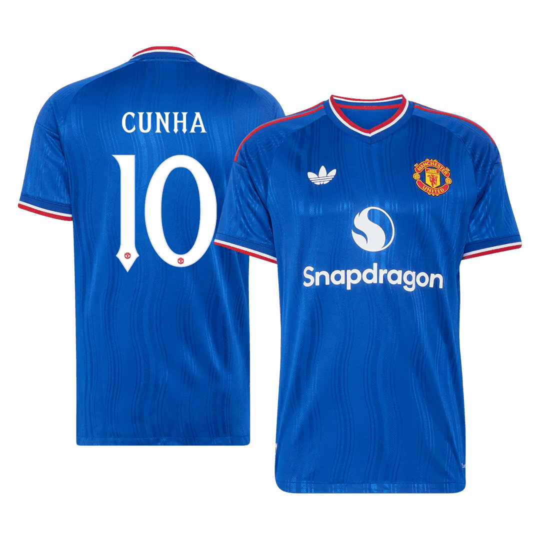 Męska koszulka Manchesteru United wyjazdowa CUNHA #10 wersja zawodnicza 2026/27 - UCL