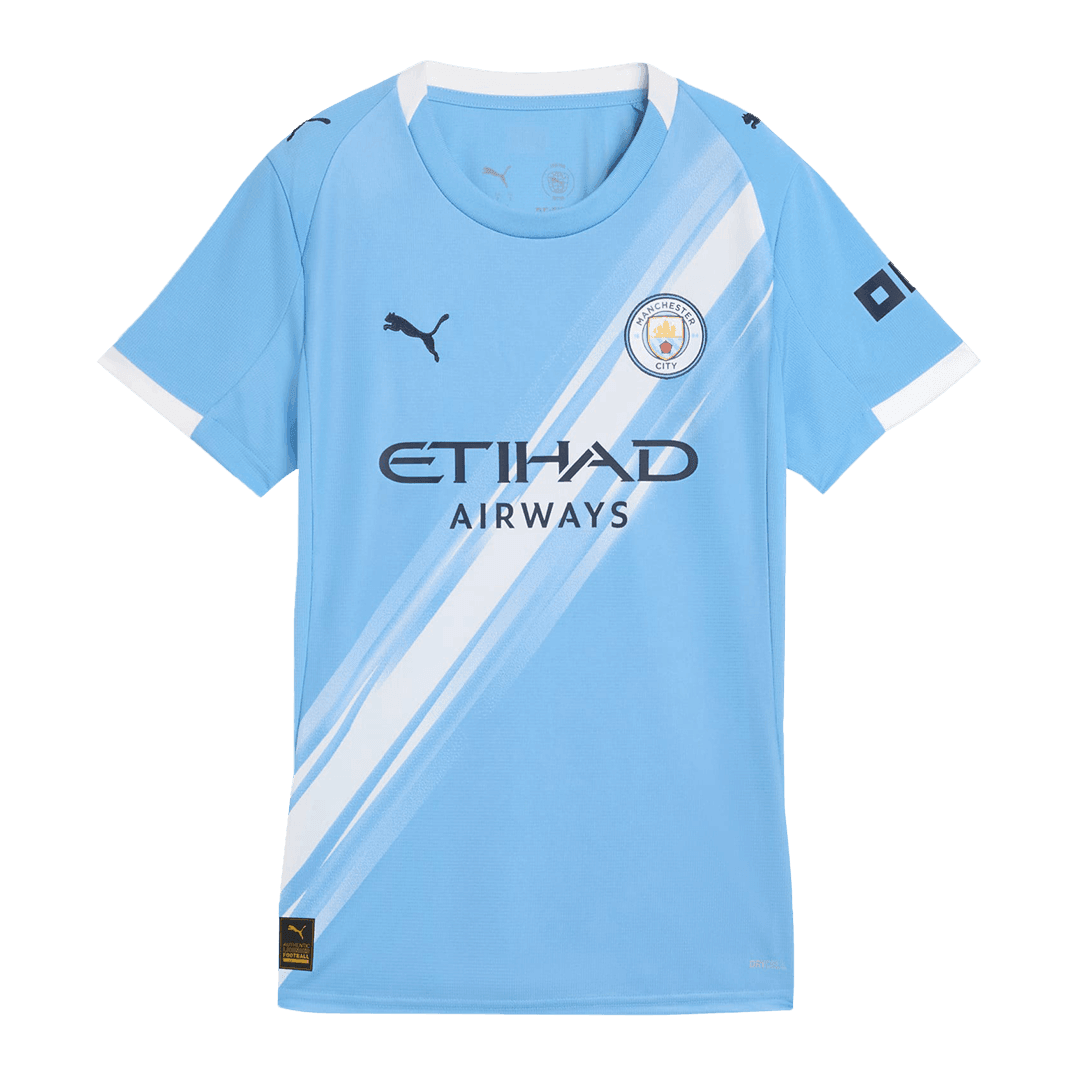 Damska Koszulka Domowa Manchester City 2025/26 - Topowe Koszulki Pilkarskie Sklep Internetowy