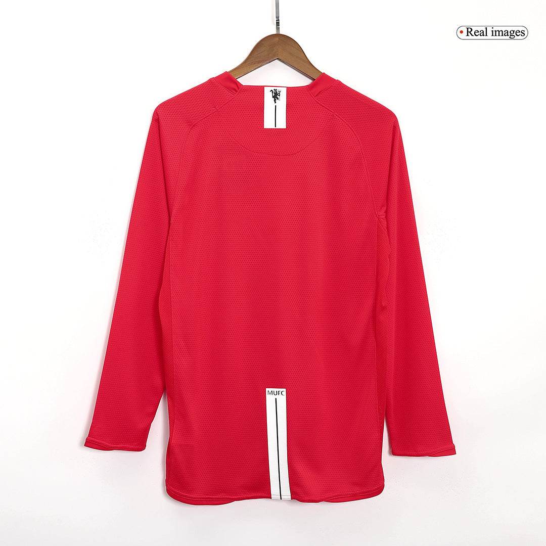Retro 2007/08 Męska Koszulka Domowa MU z Długim Rękawem - Topowe Koszulki Pilkarskie Sklep Internetowy