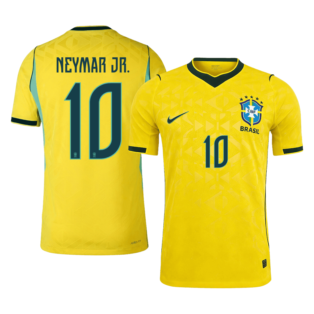 Męska koszulka Brazylii domowa NEYMAR JR. #10 wersja zawodnicza - Mundial 2026