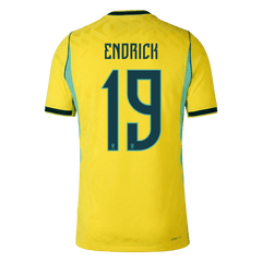 Męska koszulka Brazylii domowa ENDRICK #19 wersja zawodnicza - Mundial 2026