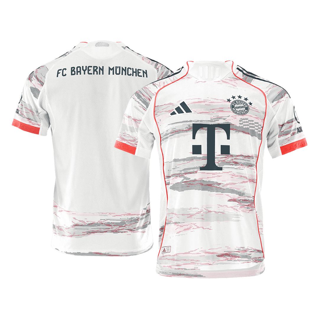 Męska Koszulka Wyjazdowa Bayern Monachium Wersja Piłkarska 2025/26 - Slim Fit - Topowe Koszulki Pilkarskie Sklep Internetowy