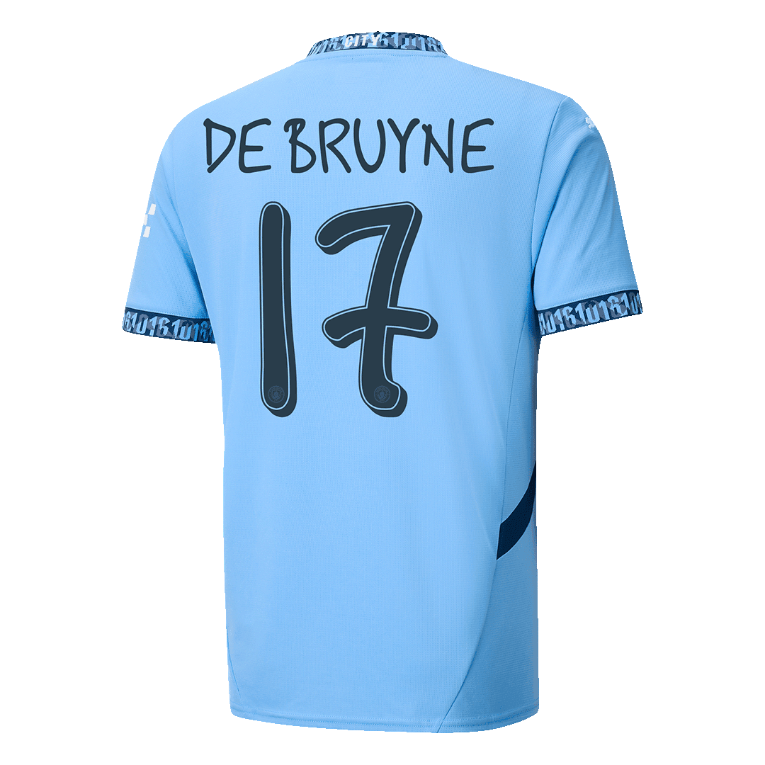 DE BRUYNE #17 Manchester City Home Koszulka piłkarska 2024/25 - UCL - Topowe Koszulki Pilkarskie Sklep Internetowy