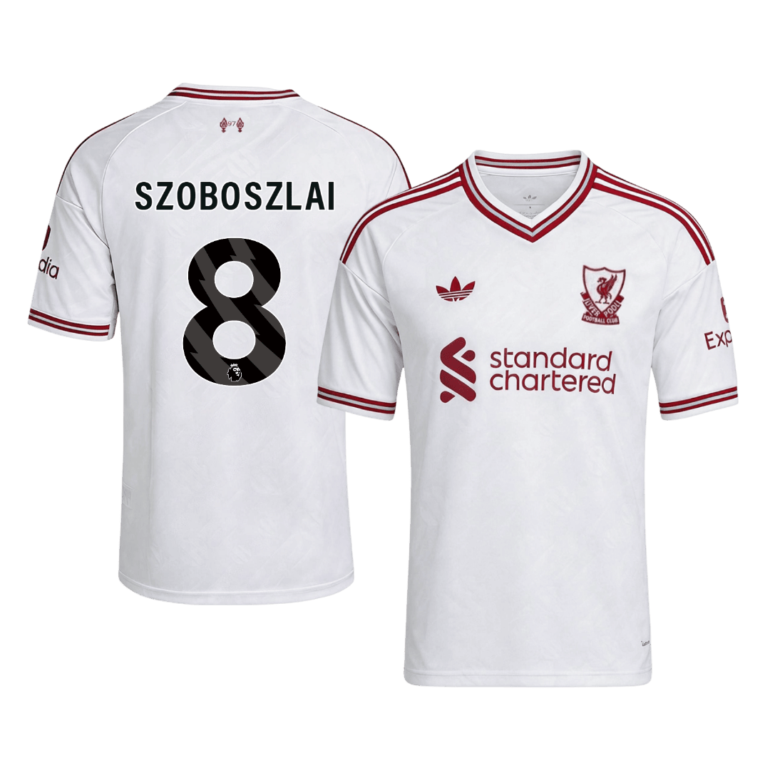 Męska koszulka Liverpoolu wyjazdowa SZOBOSZLAI #8 2026/27
