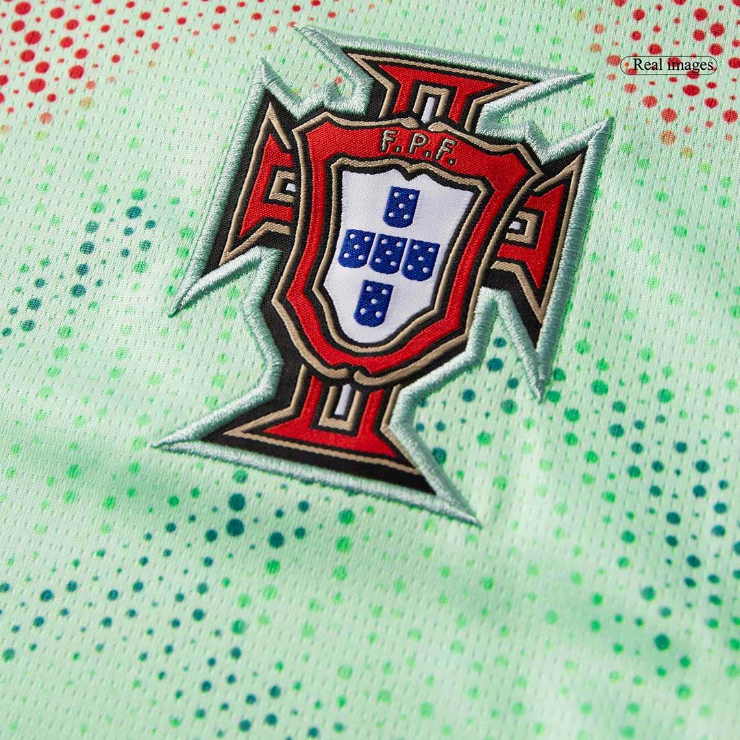 Męska Koszulka Wyjazdowa Portugalia 2025 Zielona - Women's Euro - Topowe Koszulki Pilkarskie Sklep Internetowy