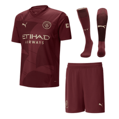 Męska Wysokiej jakości koszulka piłkarska Manchester City Third Away (koszula + spodenki + skarpetki) 2024/25 - Topowe Koszulki Pilkarskie Sklep Internetowy