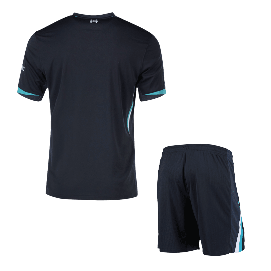Koszulka piłkarska Liverpool Away (Koszulka+Szorty) 2024/25 - Topowe Koszulki Pilkarskie Sklep Internetowy