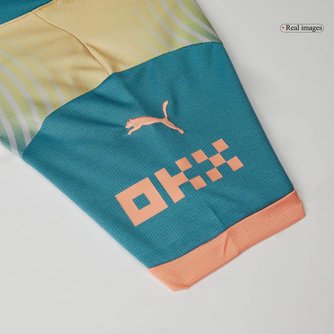 Wysokiej jakości komplet koszulek piłkarskich Manchester City Fourth Away (koszulka + spodenki) 2024/25 dla dzieci - Topowe Koszulki Pilkarskie Sklep Internetowy