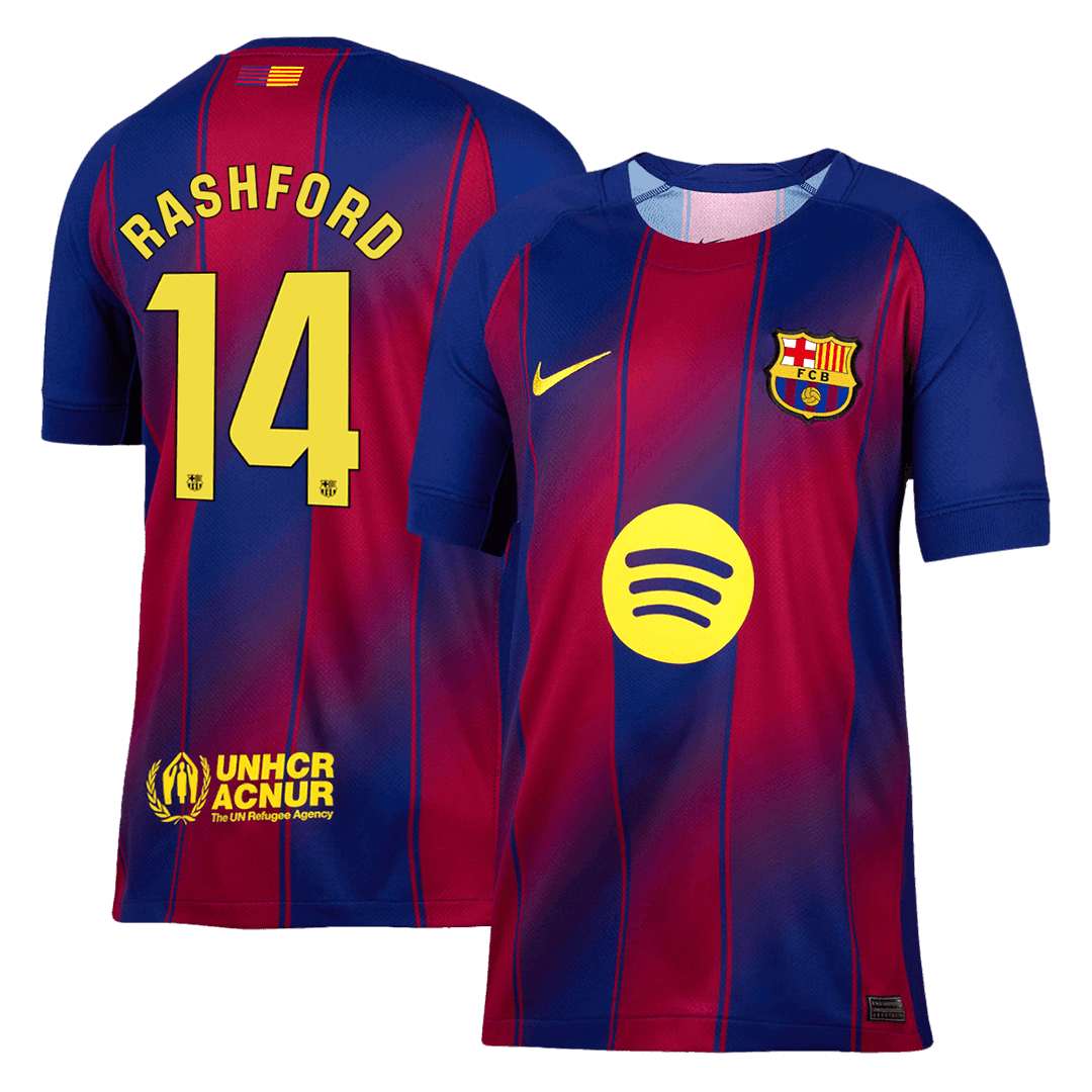 Męska Koszulka Domowa Barcelona RASHFORD #14 2025/26 - Topowe Koszulki Pilkarskie Sklep Internetowy