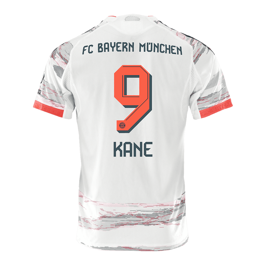 Męska Koszulka Wyjazdowa Bayern Monachium KANE #9 Wersja Piłkarska 2025/26 - Slim Fit - Topowe Koszulki Pilkarskie Sklep Internetowy