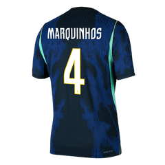 Męska koszulka Brazylii wyjazdowa MARQUINHOS #4 wersja zawodnicza - Mundial 2026