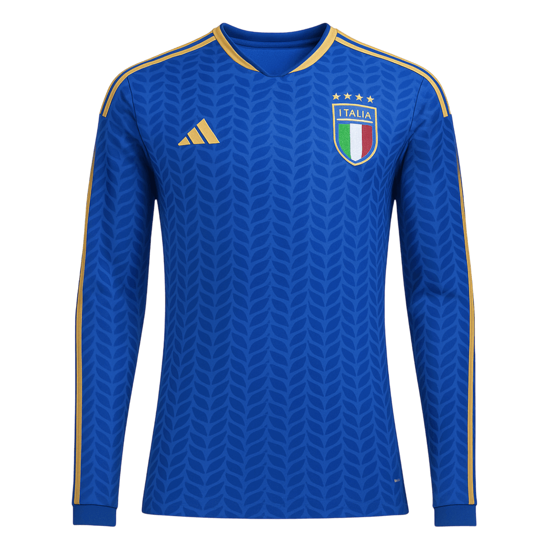 Męska Koszulka Domowa Italy 2026 z Długim Rękawem - World Cup