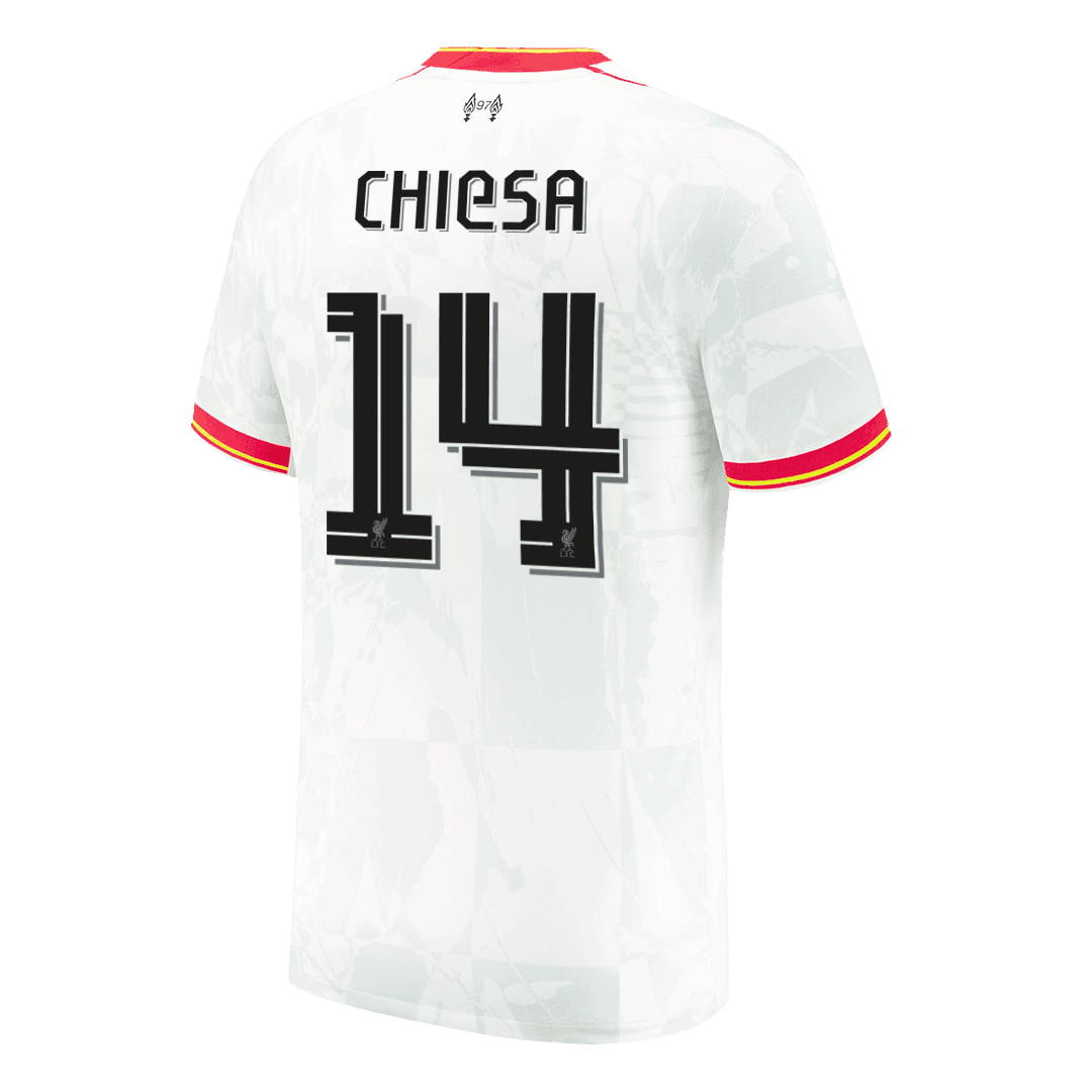 Męska Koszulka Trzecia Wyjazdowa Liverpool CHIESA #14 2024/25 - UCL - Topowe Koszulki Pilkarskie Sklep Internetowy