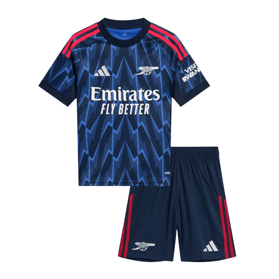 Dziecięcy Zestaw Wyjazdowy Arsenal (Koszulka+Spodenki) 2025/26 - Topowe Koszulki Pilkarskie Sklep Internetowy