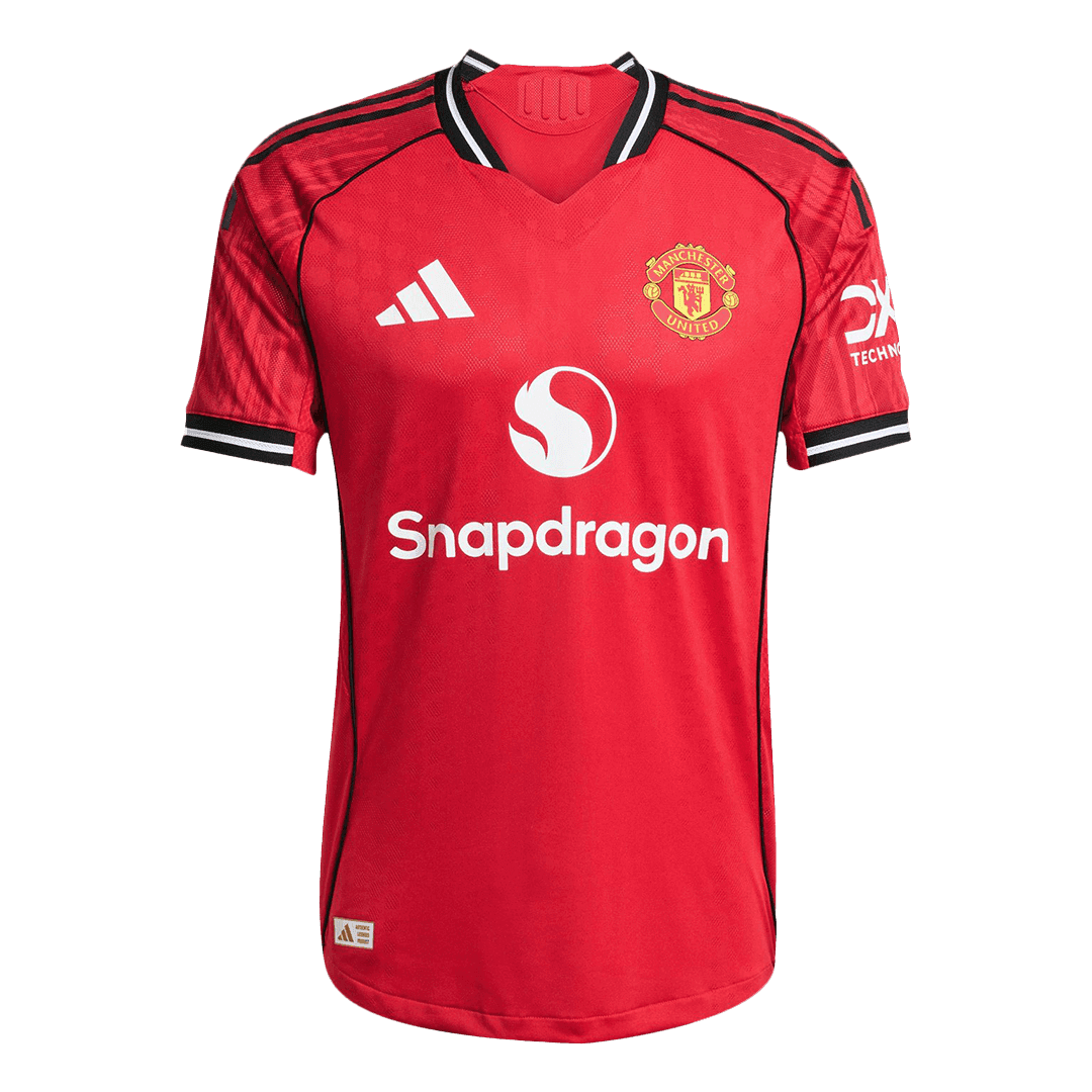 Męska Koszulka Domowa Manchester United B.FERNANDES #8 Wersja Piłkarska 2025/26 - Slim Fit - Topowe Koszulki Pilkarskie Sklep Internetowy