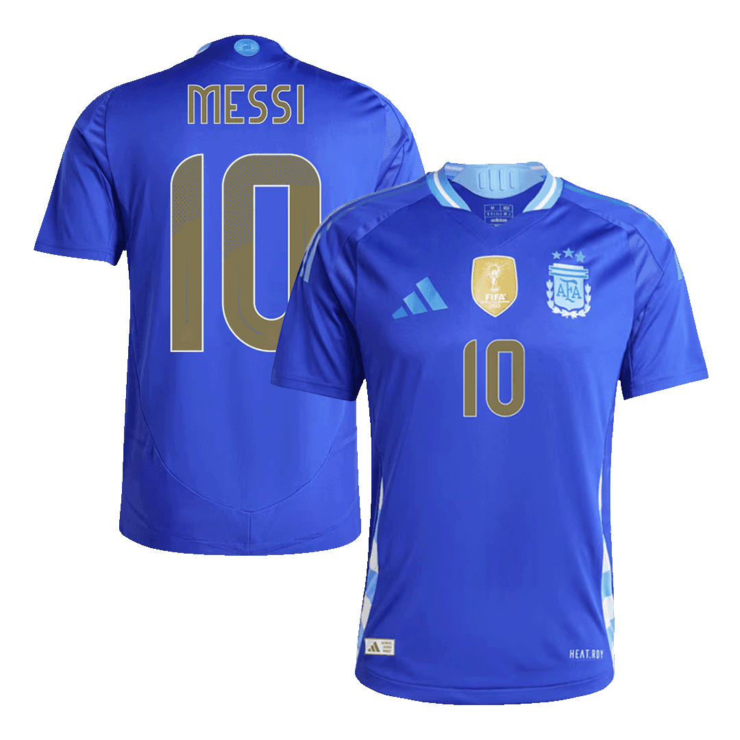 Męska Koszulka Wyjazdowa Argentyna MESSI #10 Wersja Piłkarska 2024 - Slim Fit - Topowe Koszulki Pilkarskie Sklep Internetowy