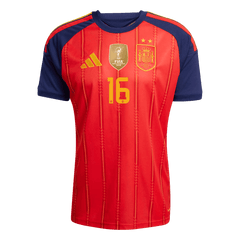 Męska koszulka Hiszpanii Champion Edition domowa RODRIGO #16 wersja zawodnicza - Mundial 2026