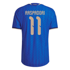 Męska Koszulka Domowa Italy RASPADORI #11 Wersja Piłkarska World Cup 2026 - Slim Fit
