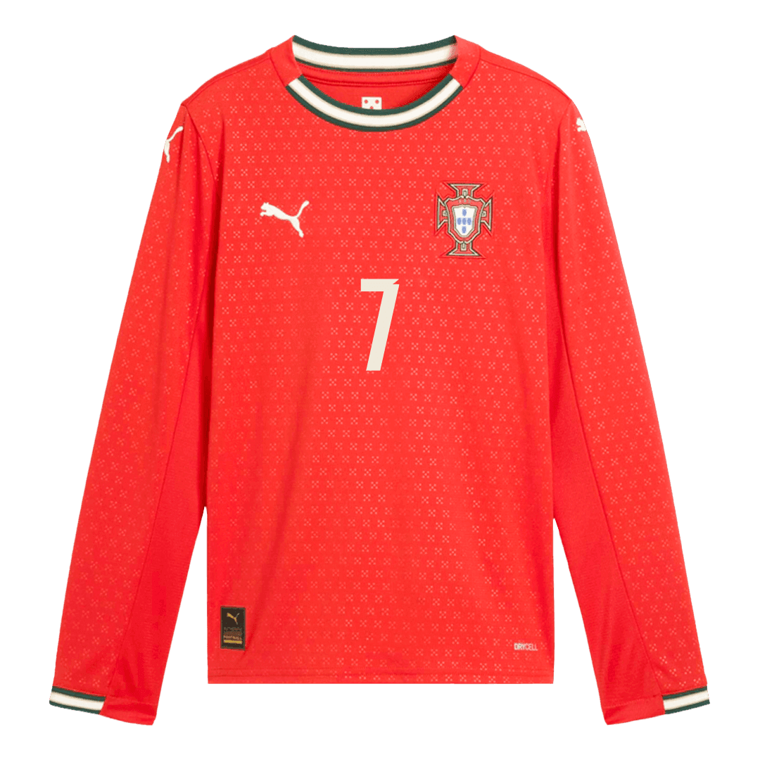 Męska Koszulka Domowa Portugalia RONALDO #7 Długi Rękaw 2025 - Topowe Koszulki Pilkarskie Sklep Internetowy