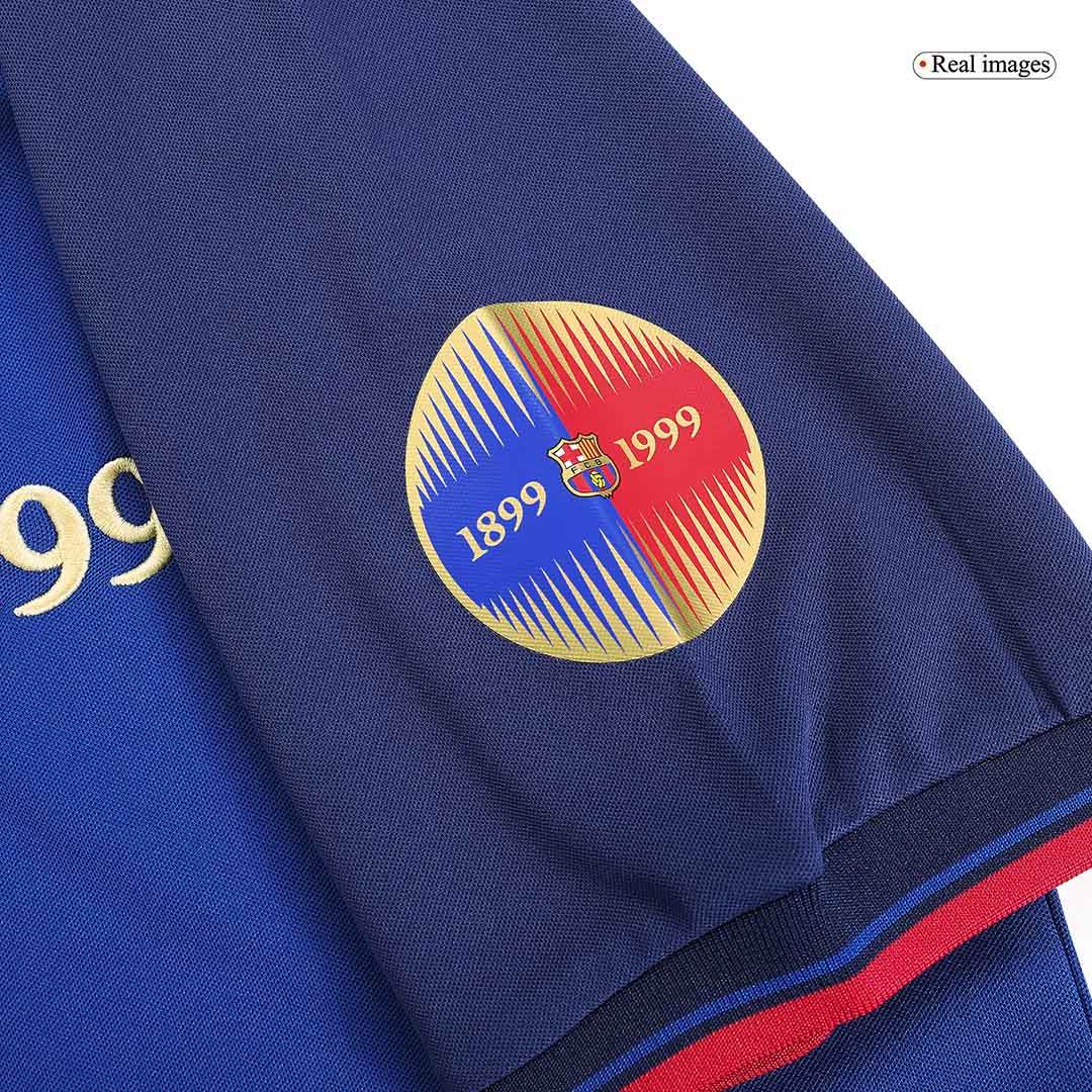 Koszulka Retro Domowa Barcelona KLUIVERT #9 1999/00 - 100th Anniversary - Topowe Koszulki Pilkarskie Sklep Internetowy