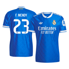 Męska Koszulka Trzecia Wyjazdowa Real Madrid F. MENDY #23 Wersja Piłkarska 2025/26 - Slim Fit
