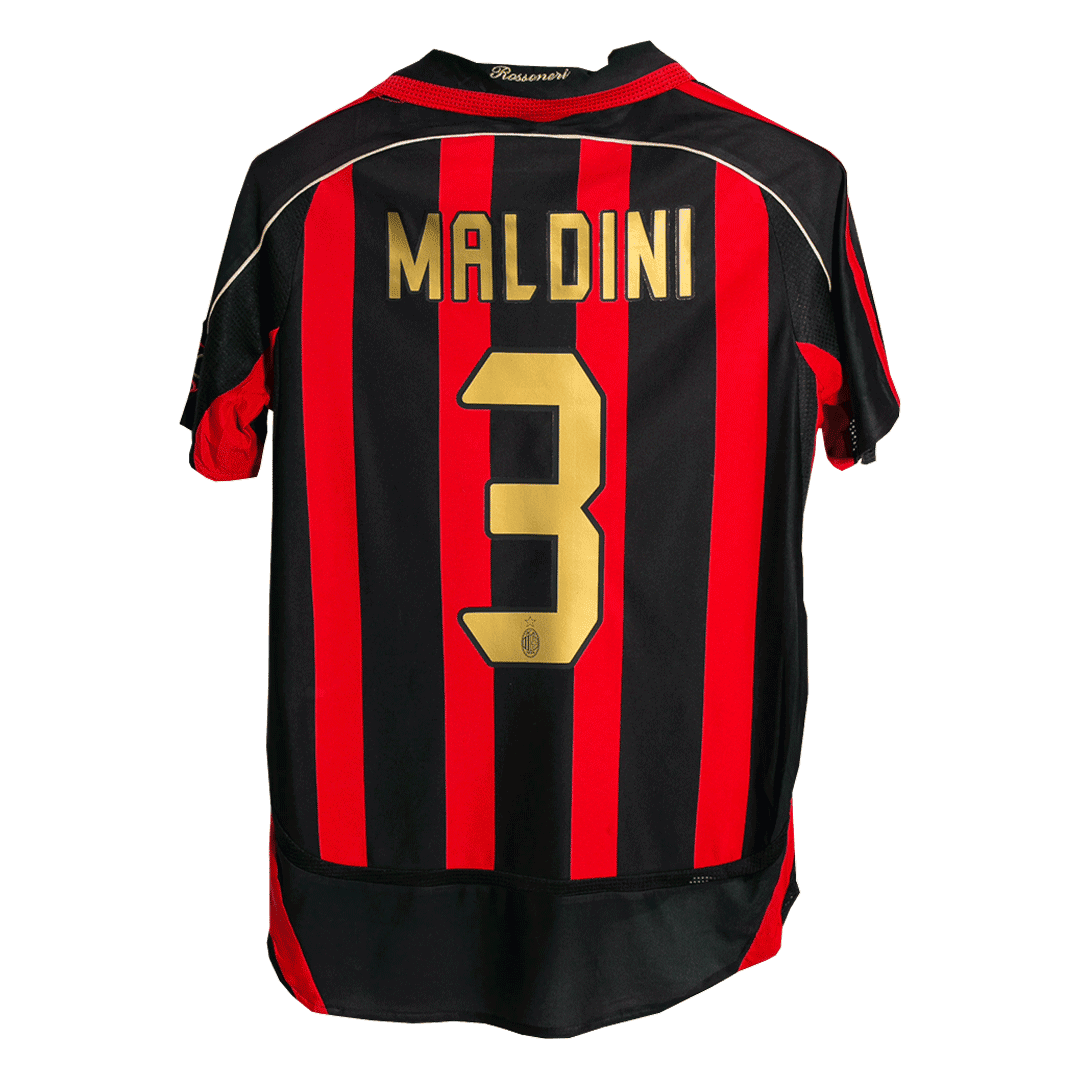 Męska koszulka retro AC Milan 06/07 domowa MALDINI #3 - Topowe Koszulki Pilkarskie Sklep Internetowy