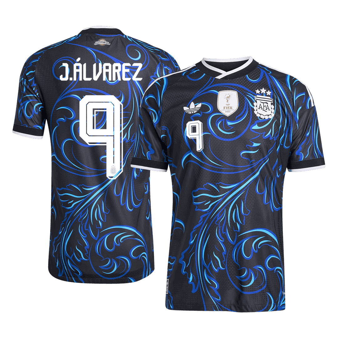 Męska koszulka Argentyny wyjazdowa J. ÁLVAREZ #9 wersja zawodnicza - Mundial 2026