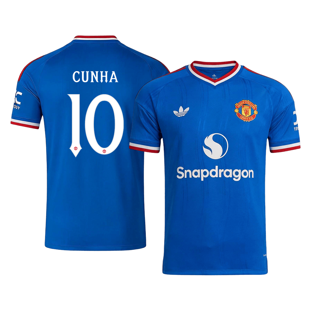 Męska koszulka Manchesteru United wyjazdowa CUNHA #10 2026/27 - UCL
