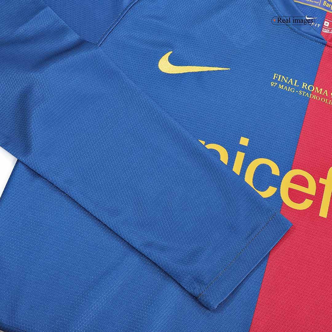 Koszulka Retro Domowa Barcelona A.INIESTA #8 Długi Rękaw 2008/09 - UCL Final - Topowe Koszulki Pilkarskie Sklep Internetowy