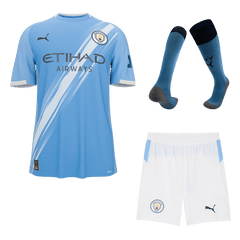 Męski Zestaw Domowa Manchester City (Koszulka + Spodenki + Skarpety) 2025/26 [PREMIUM]
