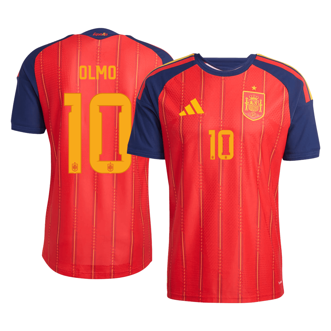 Męska koszulka Hiszpanii domowa OLMO #10 wersja zawodnicza - Mundial 2026