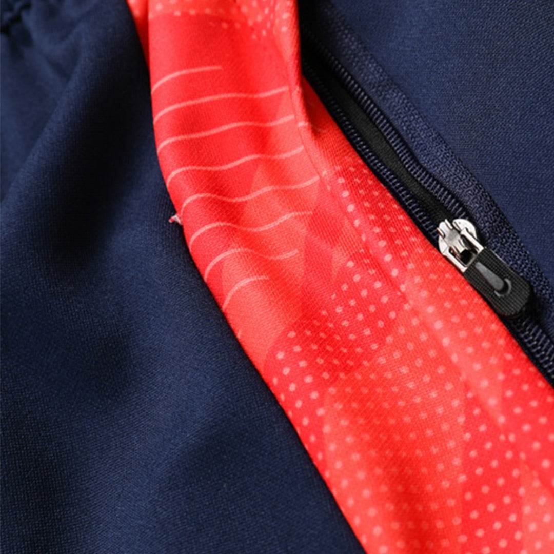 Męska Zestaw bluzy zapinanej na zamek Manchester United (top + spodnie) 2024/25 - Topowe Koszulki Pilkarskie Sklep Internetowy