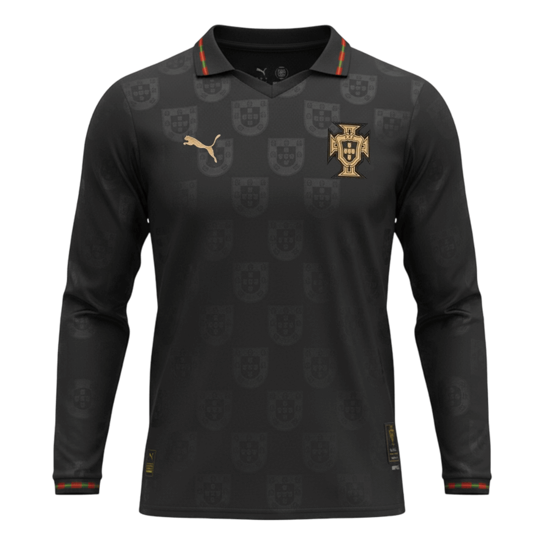 Męska Koszulka Portugal 2026 z Długim Rękawem - World Cup