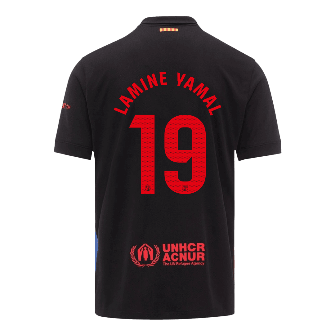 Koszulka Barcelona wyjazdowa 2024/25 LAMINE YAMAL #19 - Spotify Logo Without Text - Topowe Koszulki Pilkarskie Sklep Internetowy