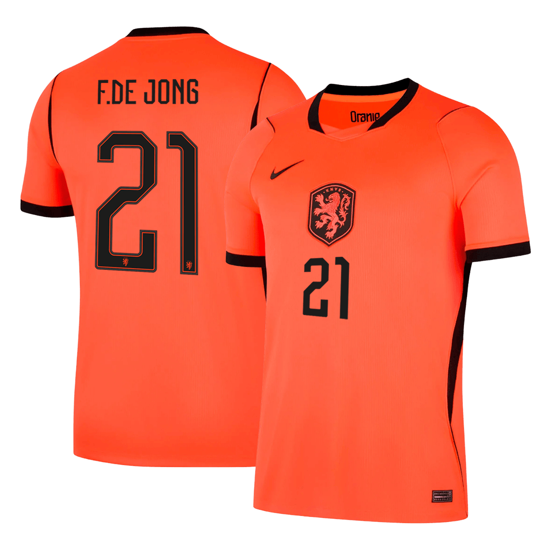 Męska koszulka Holandii domowa F.DE JONG #21 - Mundial 2026