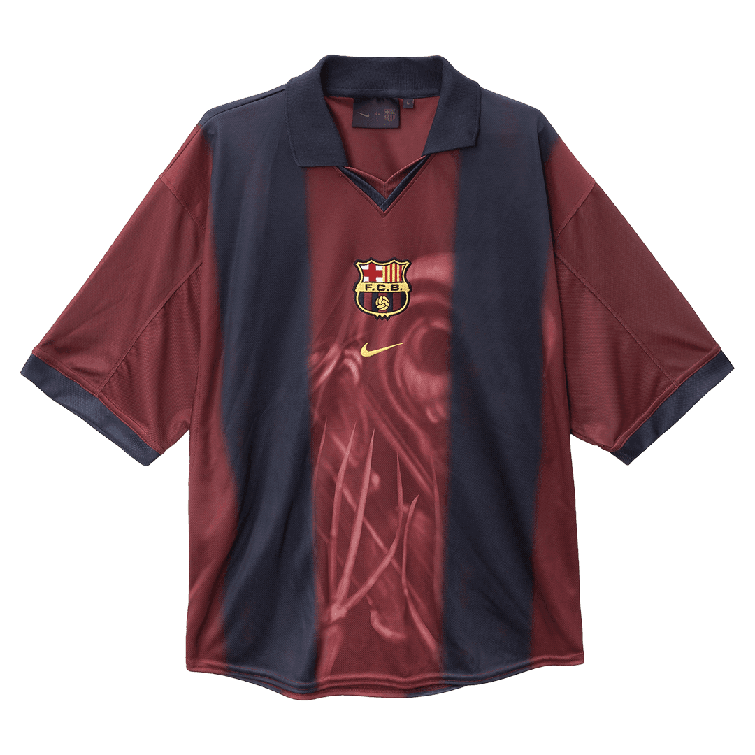 Męska Koszulka Retro Domowa Barcelona X CJ 2000/01 - Topowe Koszulki Pilkarskie Sklep Internetowy