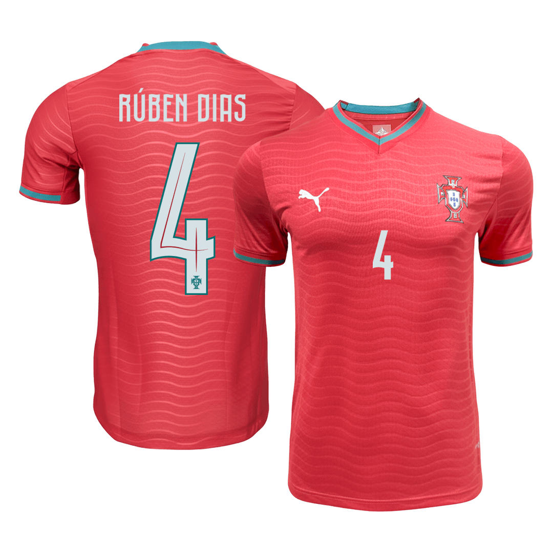 Męska koszulka Portugalii domowa RÚBEN DIAS #4 wersja zawodnicza – Mundial 2026