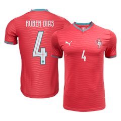 Męska koszulka Portugalii domowa RÚBEN DIAS #4 wersja zawodnicza – Mundial 2026